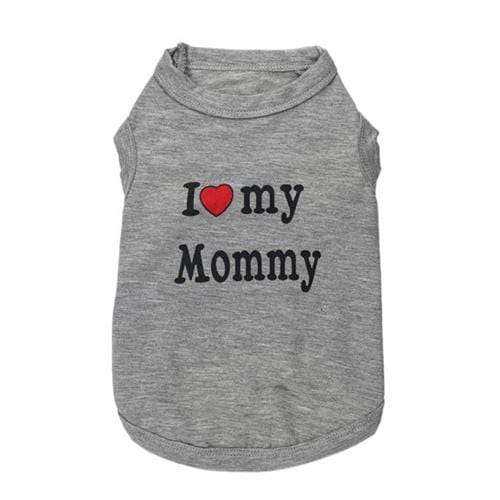 Pet Dog Clothes Sweater Small Dogs Cat I Love My Mommy Daddy