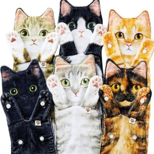 Multi-Cat Design Bath Towel – Cute Pet Drying Towel