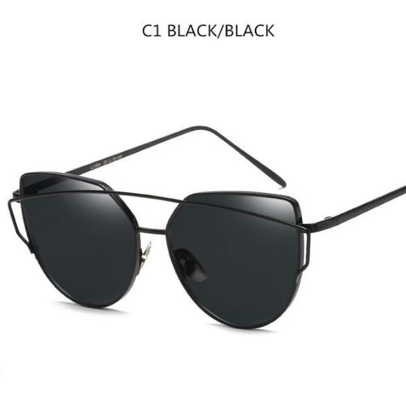 Flat Panel Lens Sun glasses For Female cateye sunglasses for women