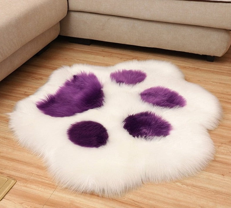 Soft and durable cat paw cushion rug for pets carpet with cat paw