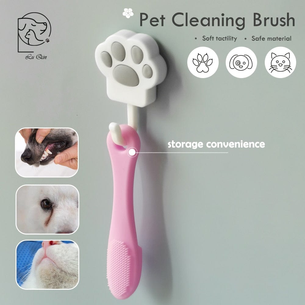 Finger-style brush for toothcare and eyecare in cats