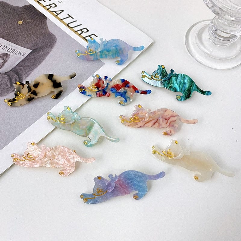 Interactive cat toy with snack dispenser New Cute Cartoon Cat Hairpin Acetate Fiber Hair Clips Bangs Duckbill Clips for Womans Girls Fashion Barrettes Hair Accessories