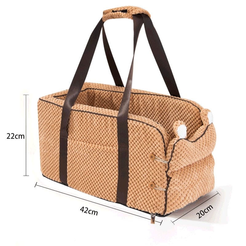 Portable armrest cat carrier ideal for car journeys