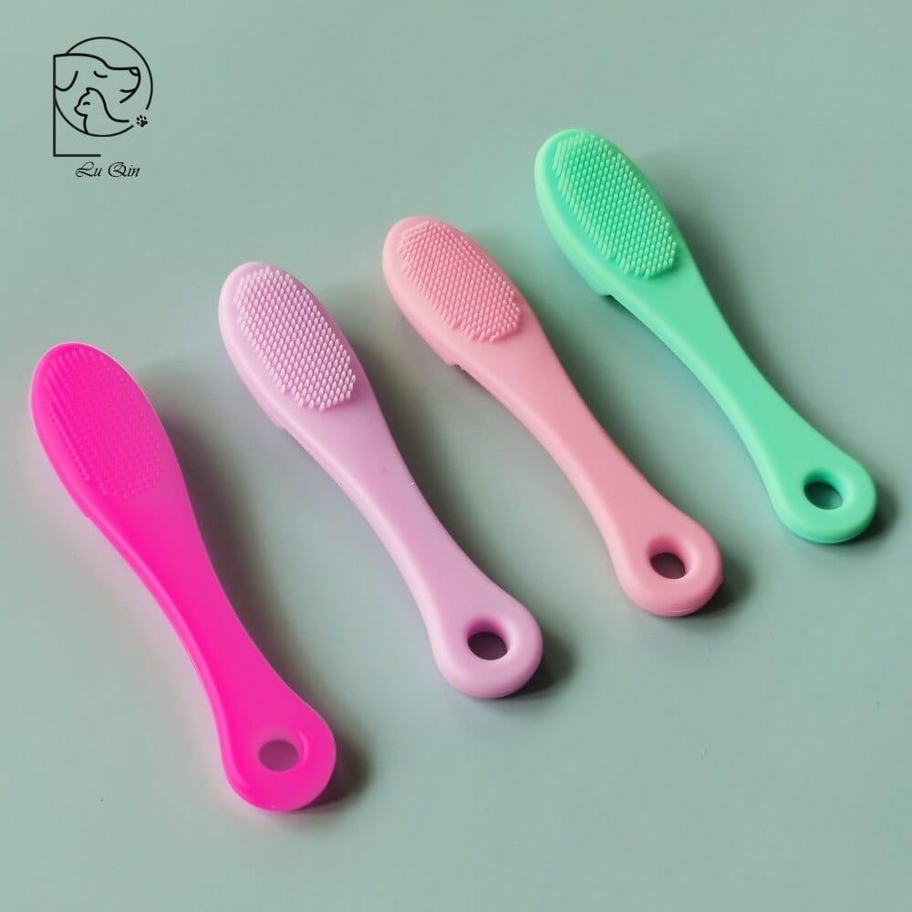 Cat finger brush designed for tooth and eye care  cat grooming tools