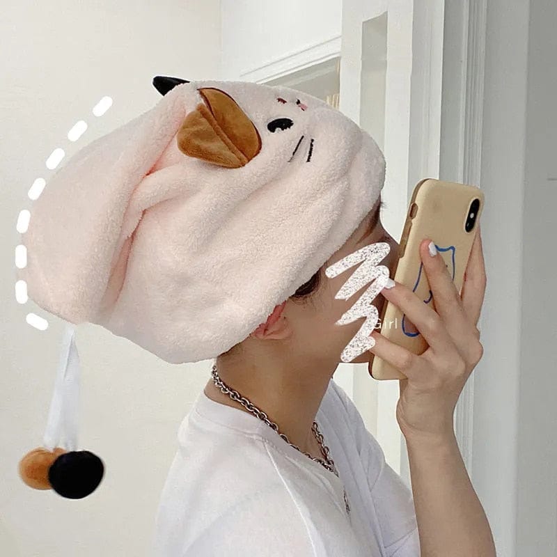 Absorbent cat hair towel for fast drying