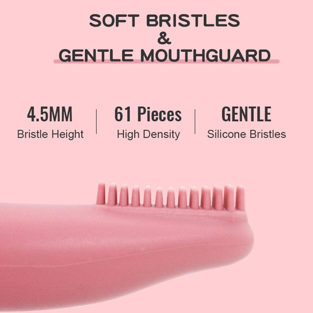 Pet-friendly nontoxic finger toothbrush for cats