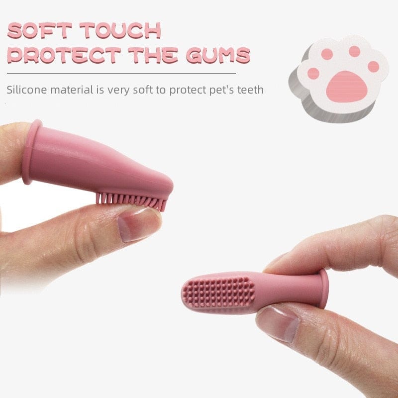 Safe and non-hazardous cat finger toothbrush