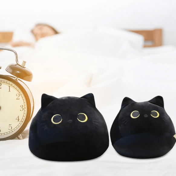 Black cat outlet shaped pillow