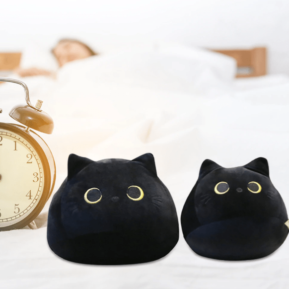 Black cat shaped sales pillow
