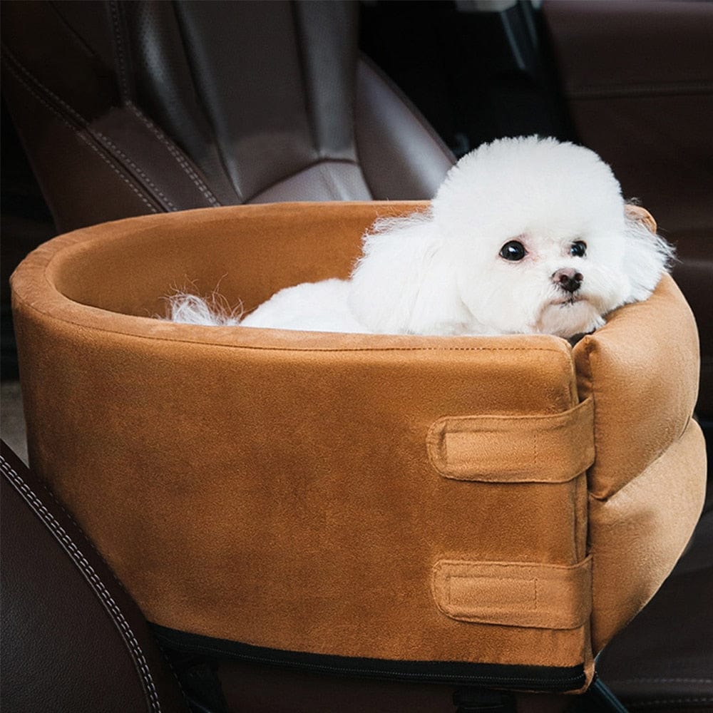 Cat car carrier with armrest attachment for easy travel Portable Armrest Cat Car Carrier