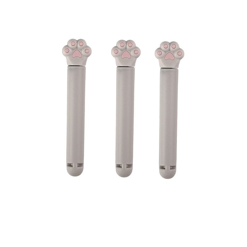Durable paw bag sealer clips - Seal your bags with a touch of cuteness - Set of 3