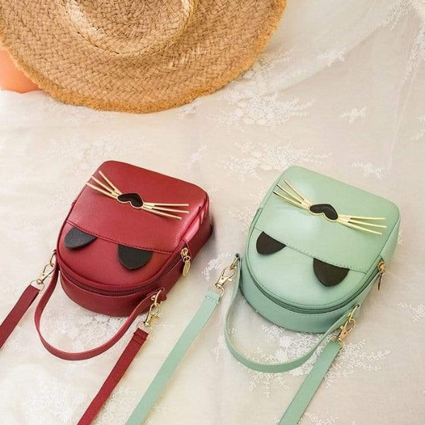 cat purse, cat shape  bags Cute Kitty Leather Purse & Handbag For Women