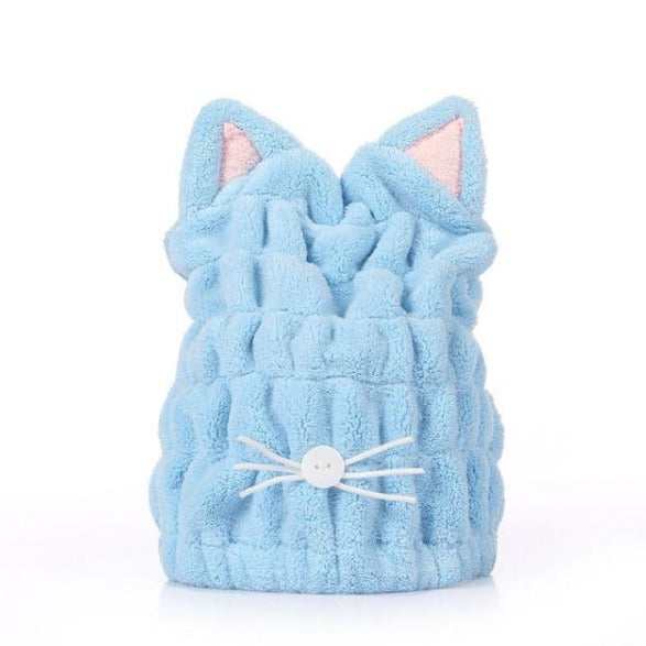 Water Absorbent Cat Shower Caps hair hat for shower