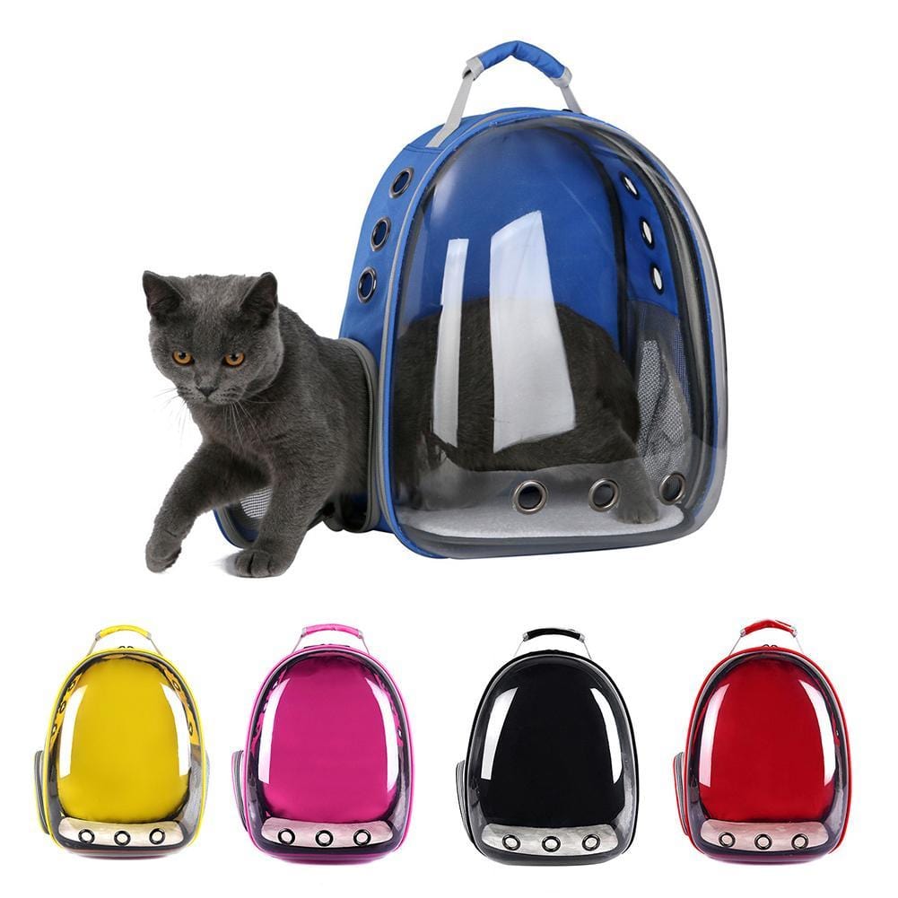 backpack for cat travel Cat bag pet backpack Portable transparent space capsule pet bag Cat backpack pet bag-yellow