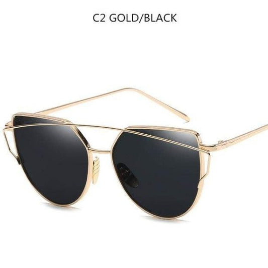 Women Kitty Sunglasses Classic Twin-Beams cateye sunglasses for women