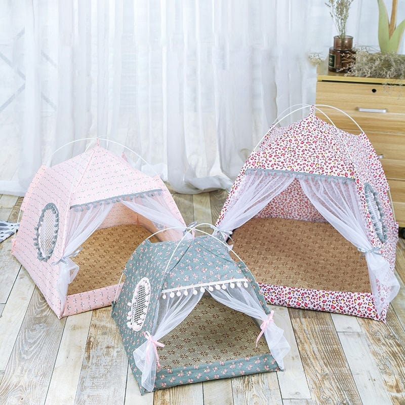 portable cat and small dog tent bed