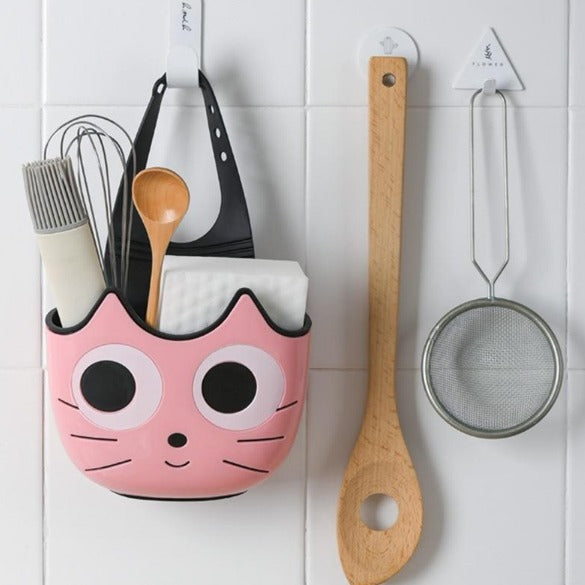 Cute Cat Shape Sink Shelf Soap Sponge