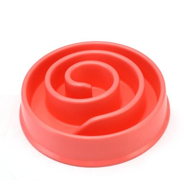 Slow feeding pet food bowl