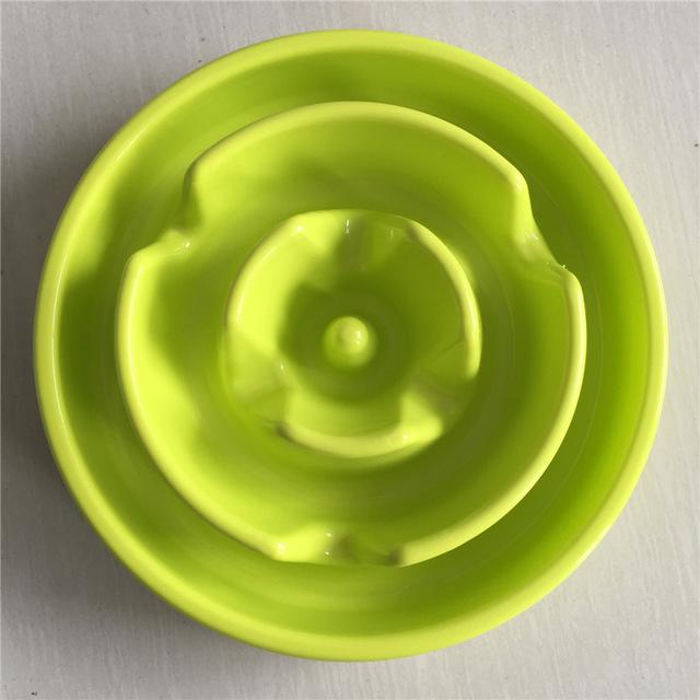 Slow feeding pet food bowl