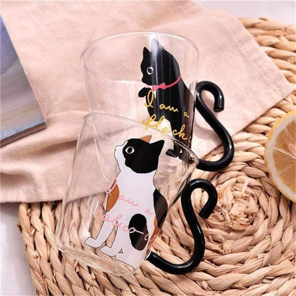 250ML Creative Cartoon Bear Coffee Mug Cute Animal Double Glass Coffee Cup  Transparent