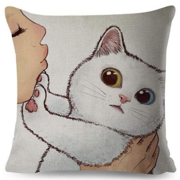 cute pusheen pillowcase cat decor pillow cover