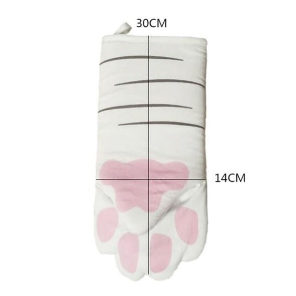3D Cartoon Kitten Paw Oven Mitts