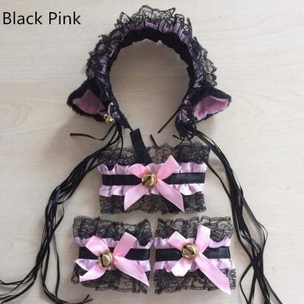 Cat Fox Ear Bell Headband Bow Neckwear