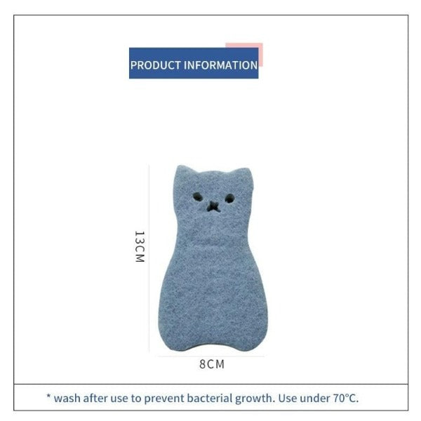 Cute Cat Shape Sponge & dishwasher
