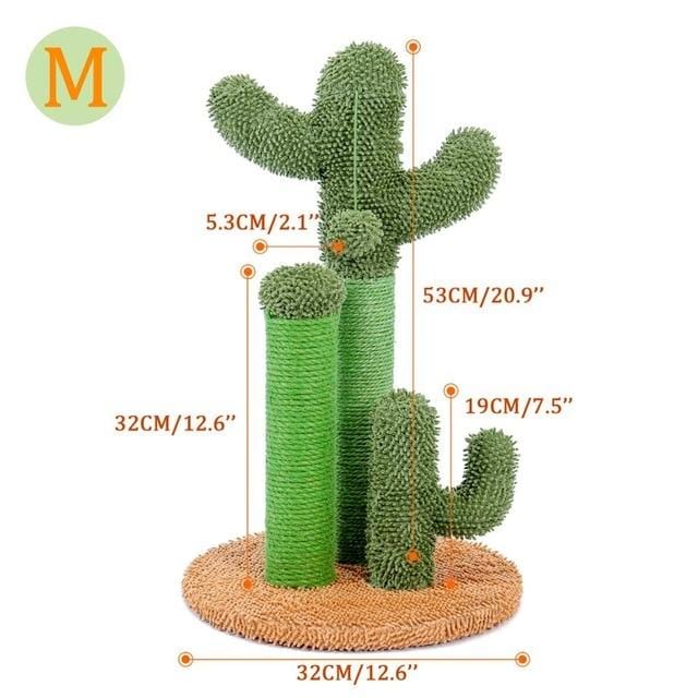 High Sisal Cactus Cat Tree Large Kitten Climbing Scratching Post Claw Scratcher