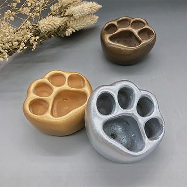 Lovely Multicolor Cat Paw Cement Flower Pot