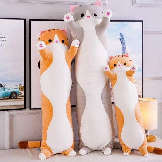 Cute Cat Bed Pillow Soft/Cute /Plush /Long cat/pillow/Cotton doll toy Office lunch Sleeping Pillow Christmas gifts birthday gifts girls gifts
