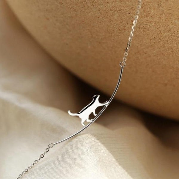 Silver chain hot sale cat collar