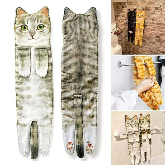 Custom Cat Bath Towels Cats Microfiber Towel Absorbent Super Cute Cleaning Towel For Home Quick Dry 15x52cm Lightweight Bath Towel Toallas De Bano