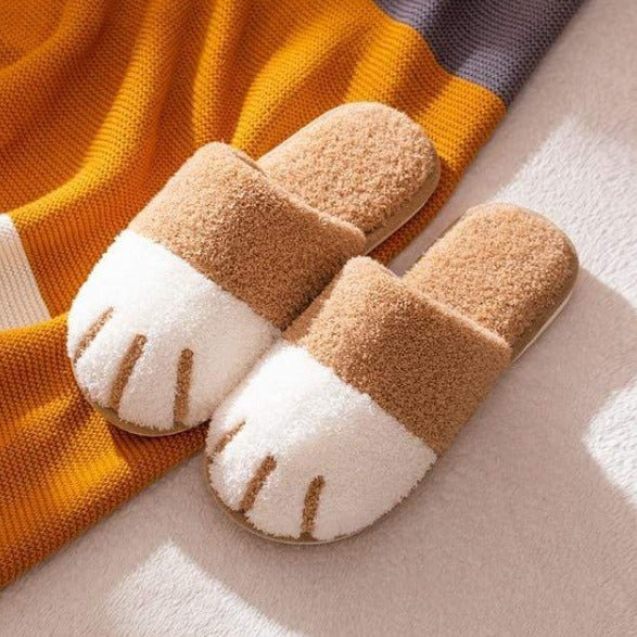 Fluffy Warm Cat Paw Slippers paw slipper
