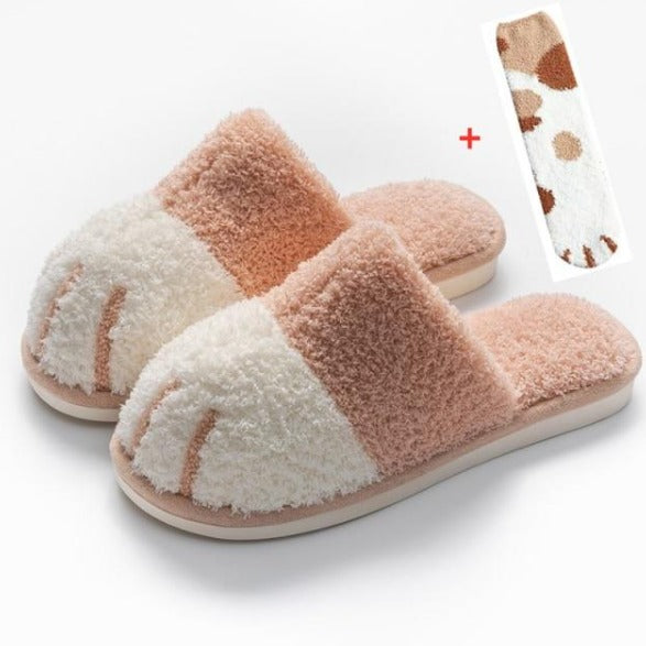 Floofy Kitten Paw Slippers home shoe paw