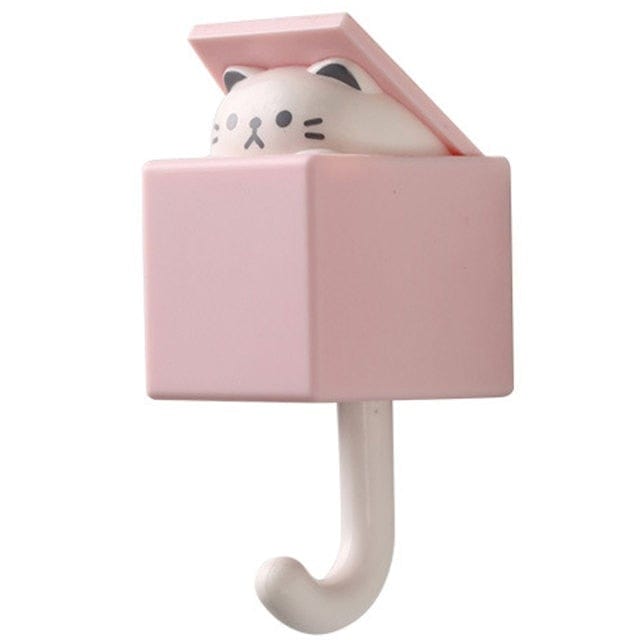 Cat-shaped bathroom hooks cute hooks