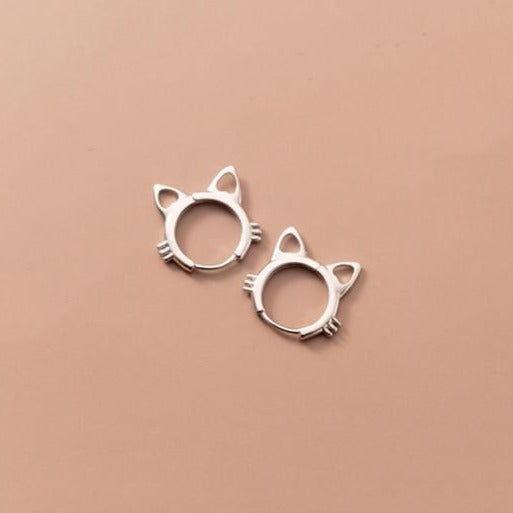 Beautiful cat face design earrings cat gold earrings