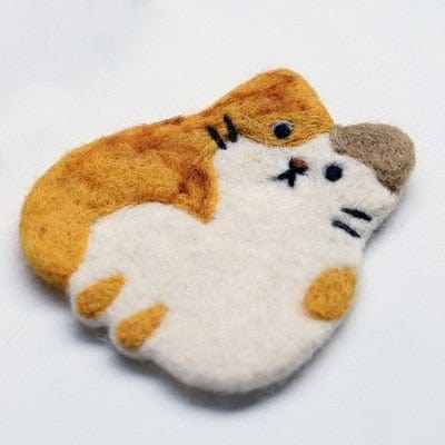 Cat Lover's Cute Coffee Coasters cat coaster felt