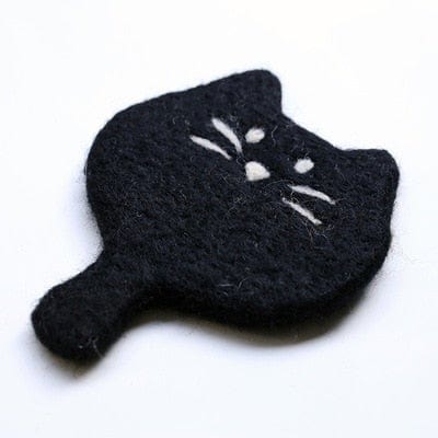 Cute Kitten Coasters for Coffee cat coaster felt