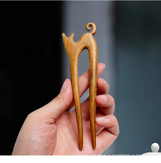 Classic style feline hairbun accessory traditional hair pins