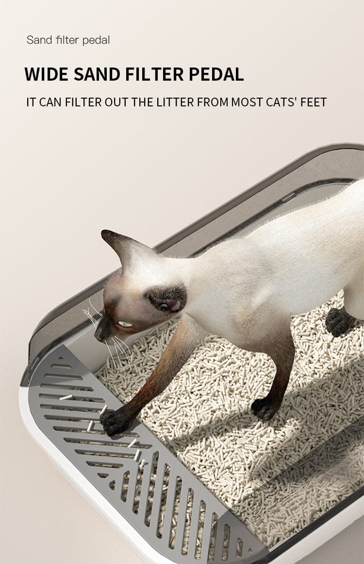 Colorful covered cat litter pan for privacy cat sandbox litter box