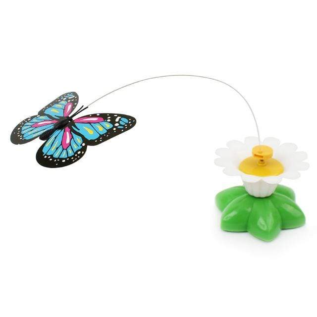 Electric Rotating 360 Pet Cat Toy Colorful Butterfly Bird Scratch Funny