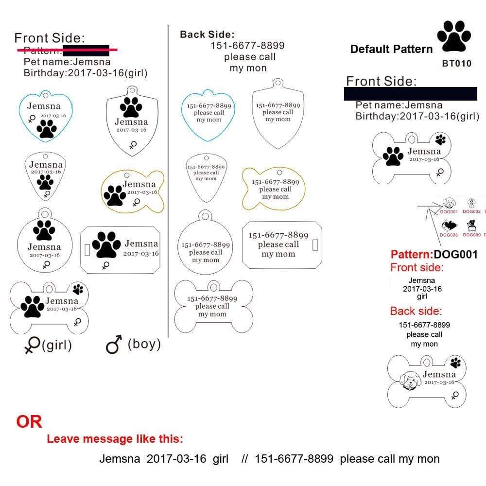 Metal Personalised Cat ID Tags for sale
