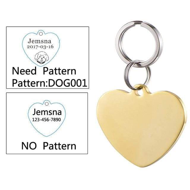 ID Tags - Personalized Dog Tag Stainless Steel Name Engraved ID Tags For Dog Collar Anti-Lost Pet Nameplate