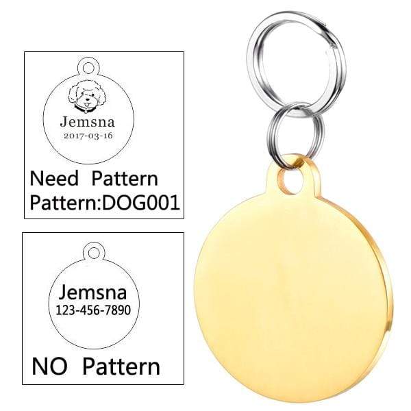 Custom Printed Nameplate Collar Engraved ID Tag Collar Anti-lost