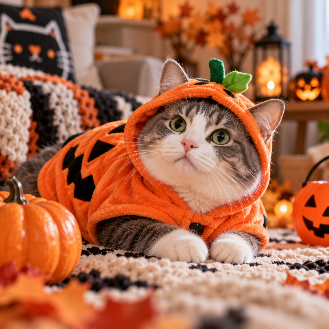cat Halloween costume safety, do cats like costumes, dressing cats for Halloween, signs a cat hates clothes, safe Halloween costumes for cats