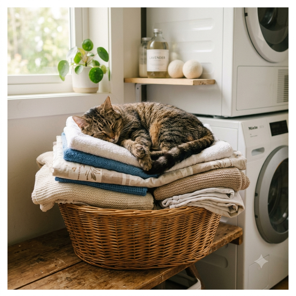 Why Do Cats Really Love Sitting on Fresh Laundry? The Reason