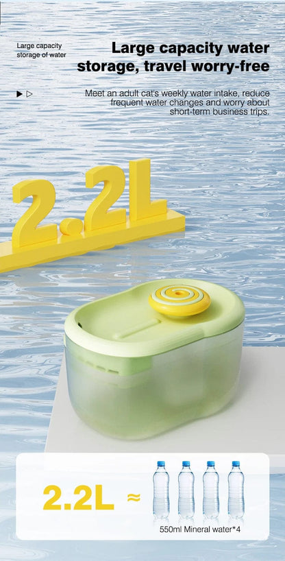 2.2L High-Capacity Cat Water Dispenser for Daily Use
