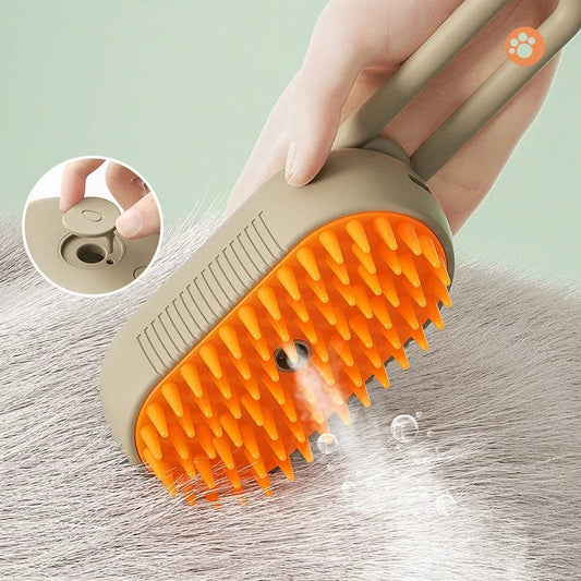 3-in-1 cat water brush for grooming and massaging