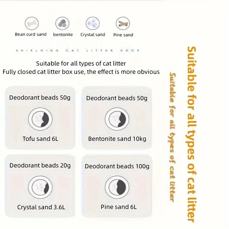 Activated Carbon Beads for 360° Cat Litter Odor Absorption